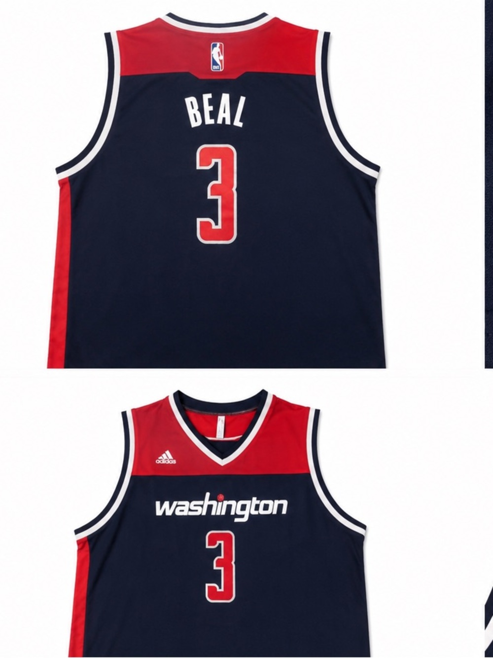 Adidas Washington Wizards Bradley Beal #3 NBA Jersey XXL Navy Red - Picture 2 of 5